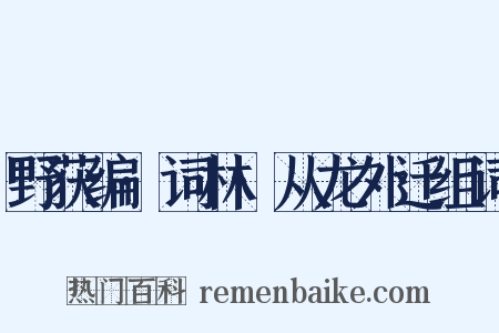 野获编·词林·从龙外迁组词是什么意思的图片